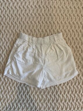 Abercrombie & Fitch High-Rise Linen-Blend Shorts
